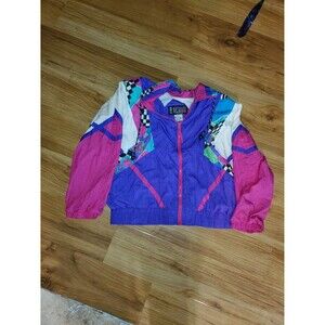 Vintage 80's 90's RE Sport by River Edge Colorblock Windbreaker S